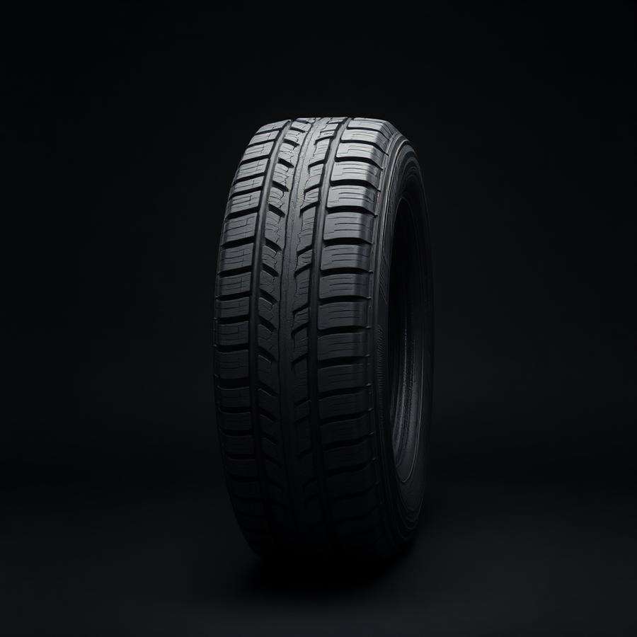 All-season tire tread detail