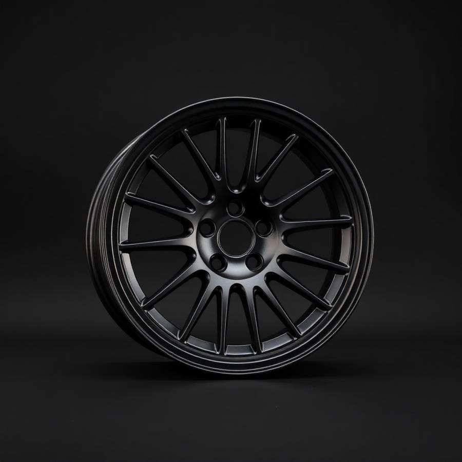 Matte black custom alloy wheel